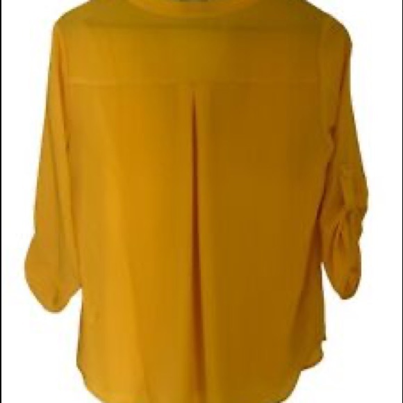 Chai’s New York Yellow Long Sleeve Blouse for Women Size Small - Picture 3 of 3